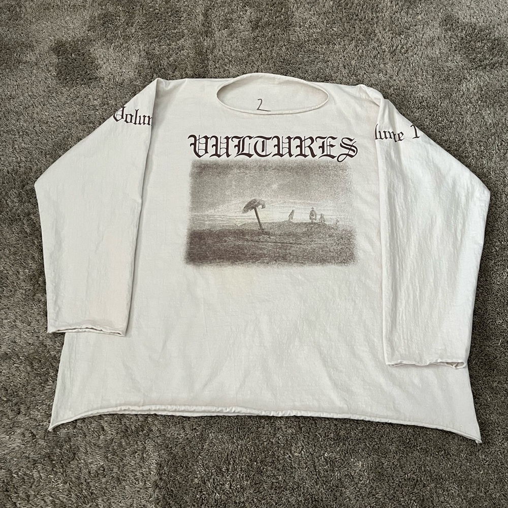 Kanye West Vultures Volume 1 Album Long Sleeve Shirt Size 2 Yeezy Gosha